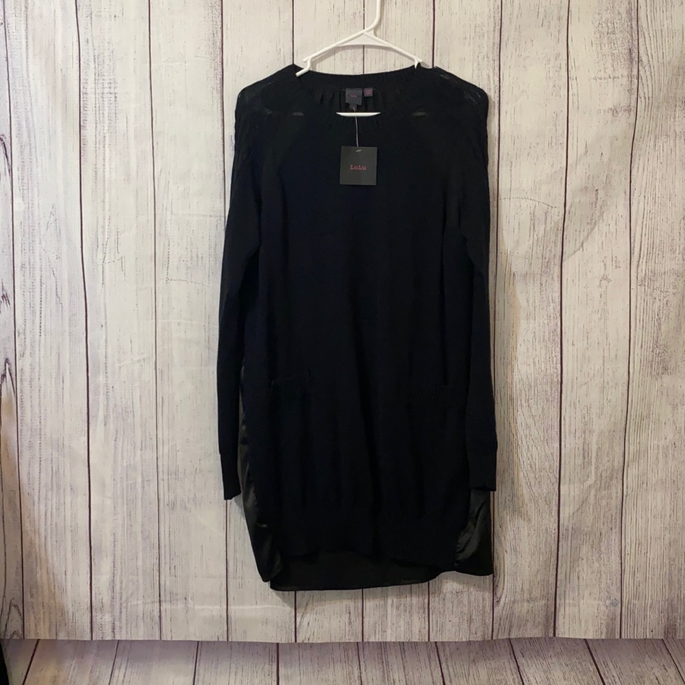 Lulu black sweater dress size medium New with tag